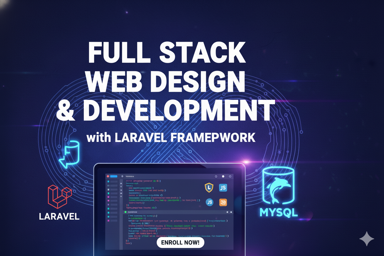Full stack Web design and development with Laravel Framwork
