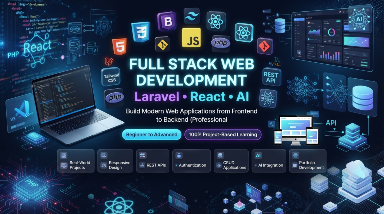 Professional Full Stack Web Development (Laravel, React & AI)