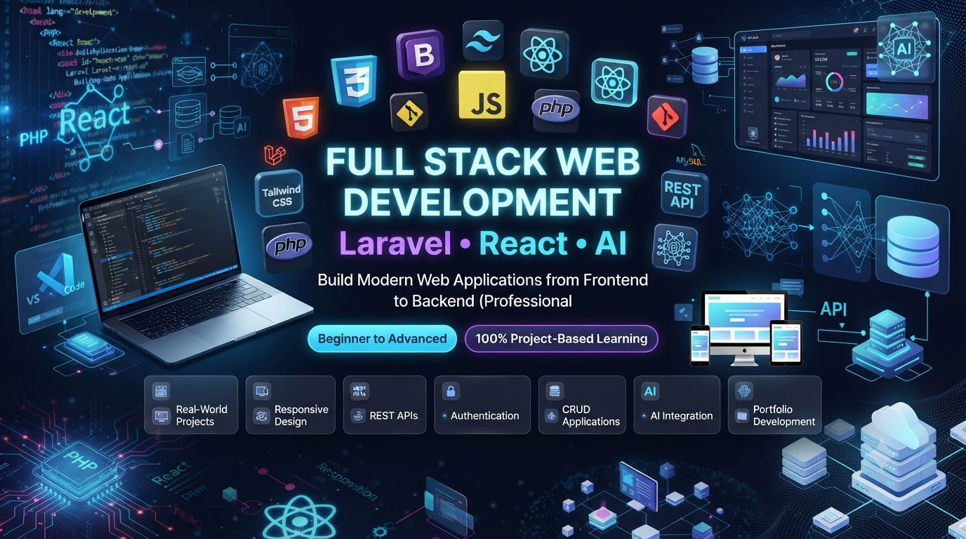 Professional Full Stack Web Development (Laravel, React & AI)
